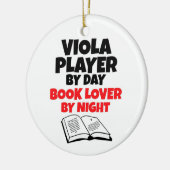 Viola Player van Day Book Lover by Night Keramisch Ornament (Links)