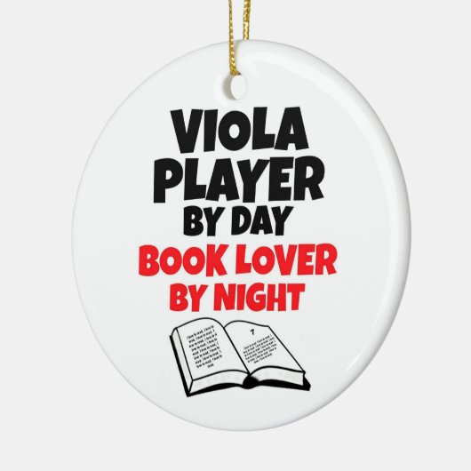 Viola Player van Day Book Lover by Night Keramisch Ornament (Links)