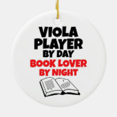 Viola Player van Day Book Lover by Night Keramisch Ornament (Achterkant)