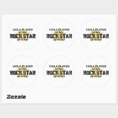 Viola Rock Star by Night Ronde Sticker (Vel)