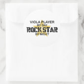 Viola Rock Star by Night Ronde Sticker (Tas)