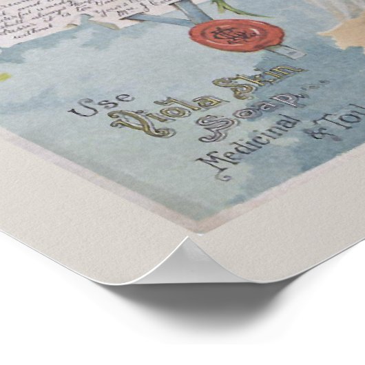 Viola Skin Soap Soap Vintage Poster (Hoek)
