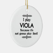 Viola - Speel zelf grappige deco-muziek Keramisch Ornament (Rechts)