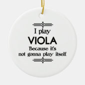 Viola - Speel zelf grappige deco-muziek Keramisch Ornament (Voorkant)