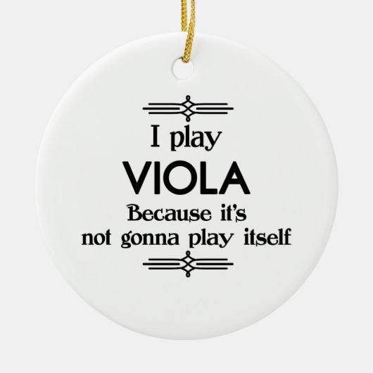 Viola - Speel zelf grappige deco-muziek Keramisch Ornament (Voorkant)