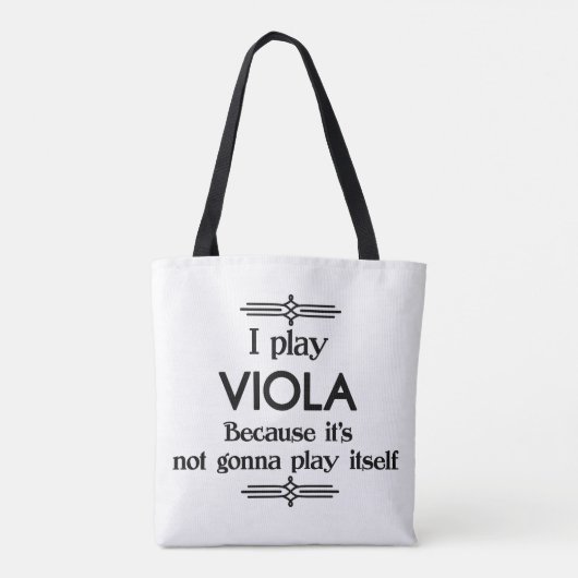 Viola - Speel zelf grappige deco-muziek Tote Bag (Achterkant)
