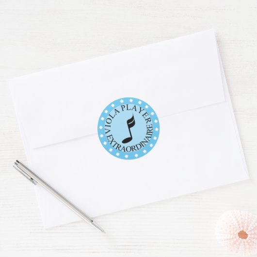Viola speler Buitengewone Sticker (Envelop)