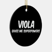 Viola Supergrootmachten Funny Superheld Music Keramisch Ornament (Rechts)