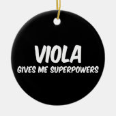 Viola Supergrootmachten Funny Superheld Music Keramisch Ornament (Voorkant)