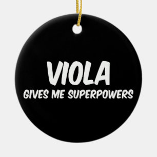 Viola Supergrootmachten Funny Superheld Music Keramisch Ornament