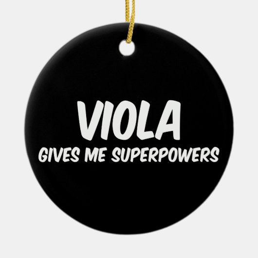 Viola Supergrootmachten Funny Superheld Music Keramisch Ornament (Voorkant)