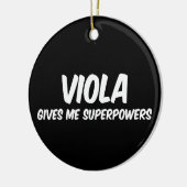 Viola Supergrootmachten Funny Superheld Music Keramisch Ornament (Links)