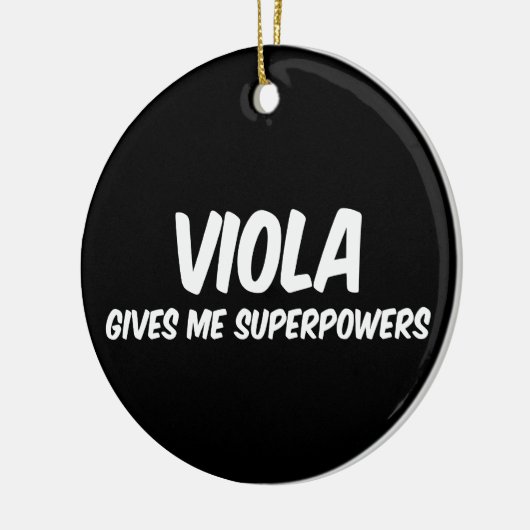 Viola Supergrootmachten Funny Superheld Music Keramisch Ornament (Links)