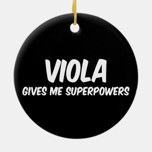 Viola Supergrootmachten Funny Superheld Music Keramisch Ornament (Achterkant)