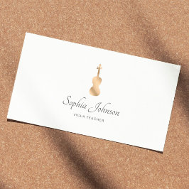 Viola Teacher Goud Professioneel Wit Visitekaartje