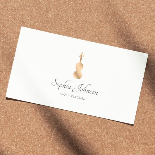 Viola Teacher Goud Professioneel Wit Visitekaartje