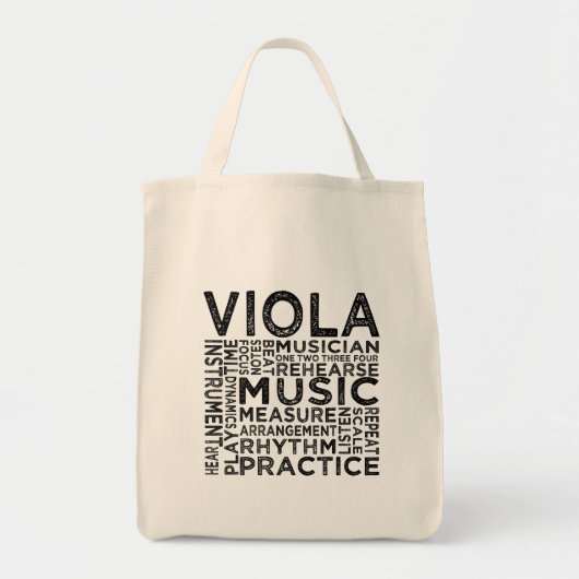 Viola Typografie Tote Bag (Voorkant)