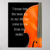 Viola & Violin Music Quote Poster (Voorkant)