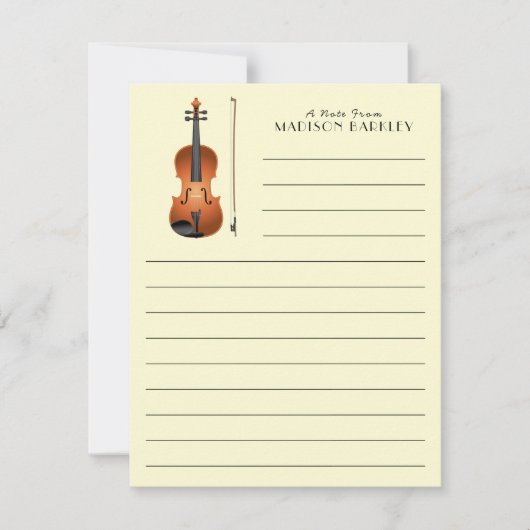 Viola Violin Music Teacher Musician Bedankkaart (Voorkant)