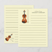 Viola Violin Music Teacher Musician Bedankkaart (Voorkant / Achterkant)