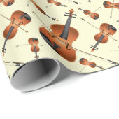 Viola Violin Music Teacher Musician Cadeaupapier (Rol Hoek)