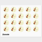Viola Violin Music Teacher Musician Ronde Sticker (Vel)