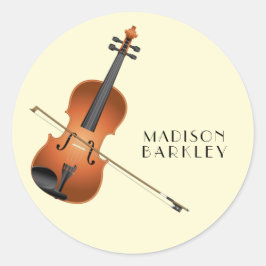 Viola Violin Music Teacher Musician Ronde Sticker