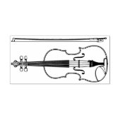 Viola Violin Music Teacher Musician Rubberstempel (Afrduk)