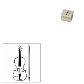 Viola Violin Music Teacher Musician Rubberstempel (Gestempeld)
