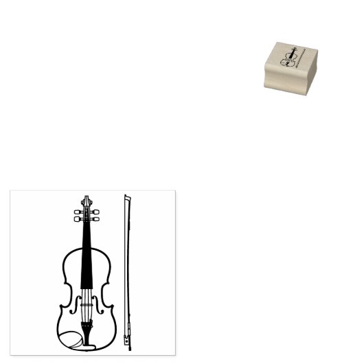 Viola Violin Music Teacher Musician Rubberstempel (Gestempeld)