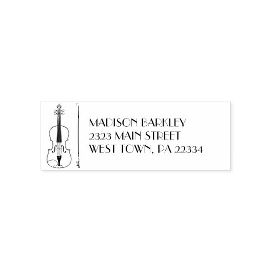 Viola Violin Music Teacher Musician Zelfinktende Stempel (Design)