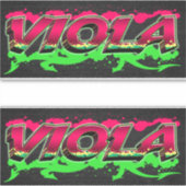 Viola Vorname Name Graffiti Aufkleber Sticker (Voorkant)