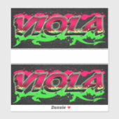 Viola Vorname Name Graffiti Aufkleber Sticker (Vel)