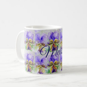Viola Watercolor Bloemen Bloemliefde Dames Mok