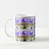 Viola Watercolor Bloemen Bloemliefde Dames Mok (Links)