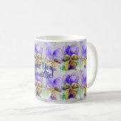 Viola Waterverf Flowers Floral Love Damas Mok (Voorkant rechts)