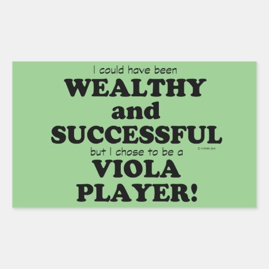 Viola Wealthy & Succesvolle rechthoekige Sticker (Voorkant)