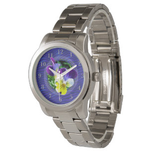 Viola Wildflowers Horloge