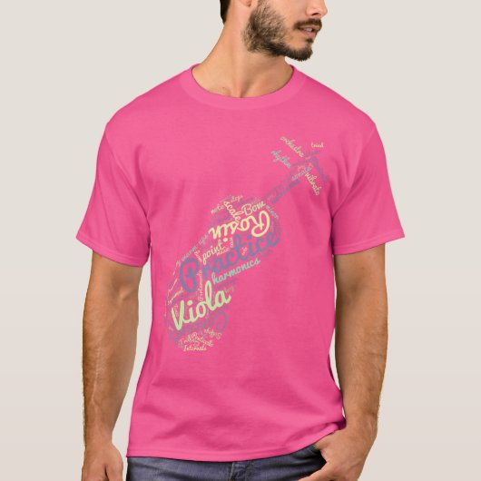 Viola Word Cloud Orchestra Shirt (Voorkant)