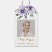 Viola Zaadzakje Herdenking Rouw Geschenklabels Cadeaulabel (Achterkant)