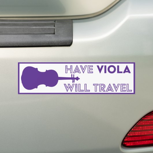 Viola zal Bumpersticker reizen (Op auto)