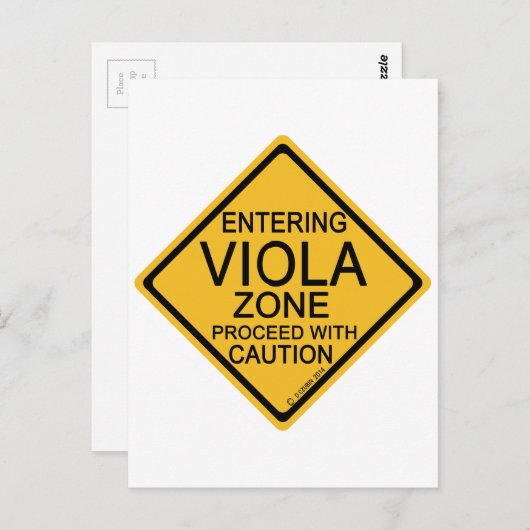 Viola Zone invoeren Briefkaart (Voorkant / Achterkant)