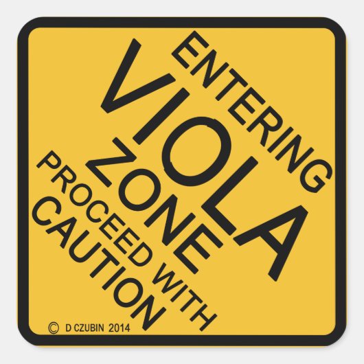 Viola Zone invoeren Vierkante Sticker (Voorkant)