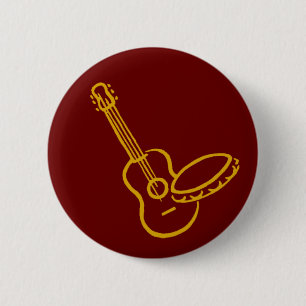 violão e pandeiro ronde button 5,7 cm