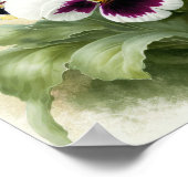 Viola's Driebloemige Bloem Kunstprint Poster (Hoek)