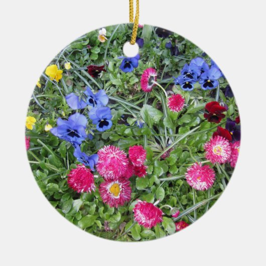 Violas en Madeliefjes Ornament (Voorkant)
