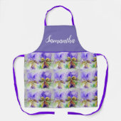 Violas Floral Paars gele Viola Violet Patroon A Schort (Voorkant)