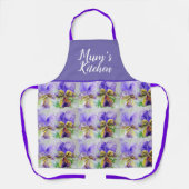 Violas Floral Paars gele Viola Violet Patroon Schort (Voorkant)