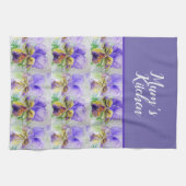 Violas Floral Paars gele Viola Violet Patroon Theedoek (Horizontaal)