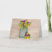 Violas Large Font Easter Kaart (Voorkant)